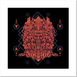 Barong Rangda Sacred Geometry Posters and Art